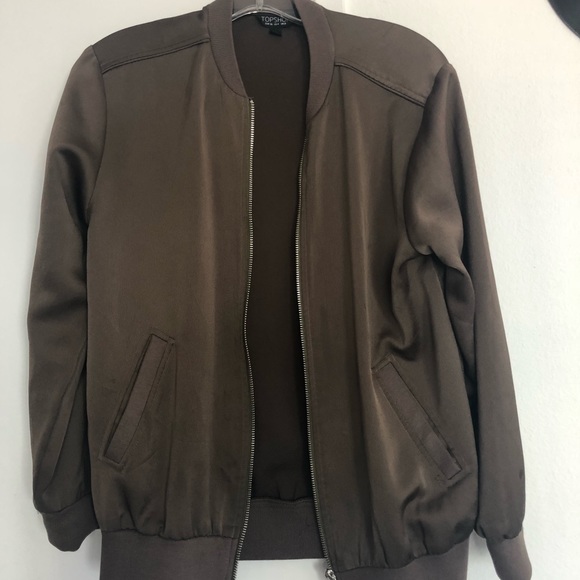 Olive Green Topshop Bomber - Picture 2 of 3